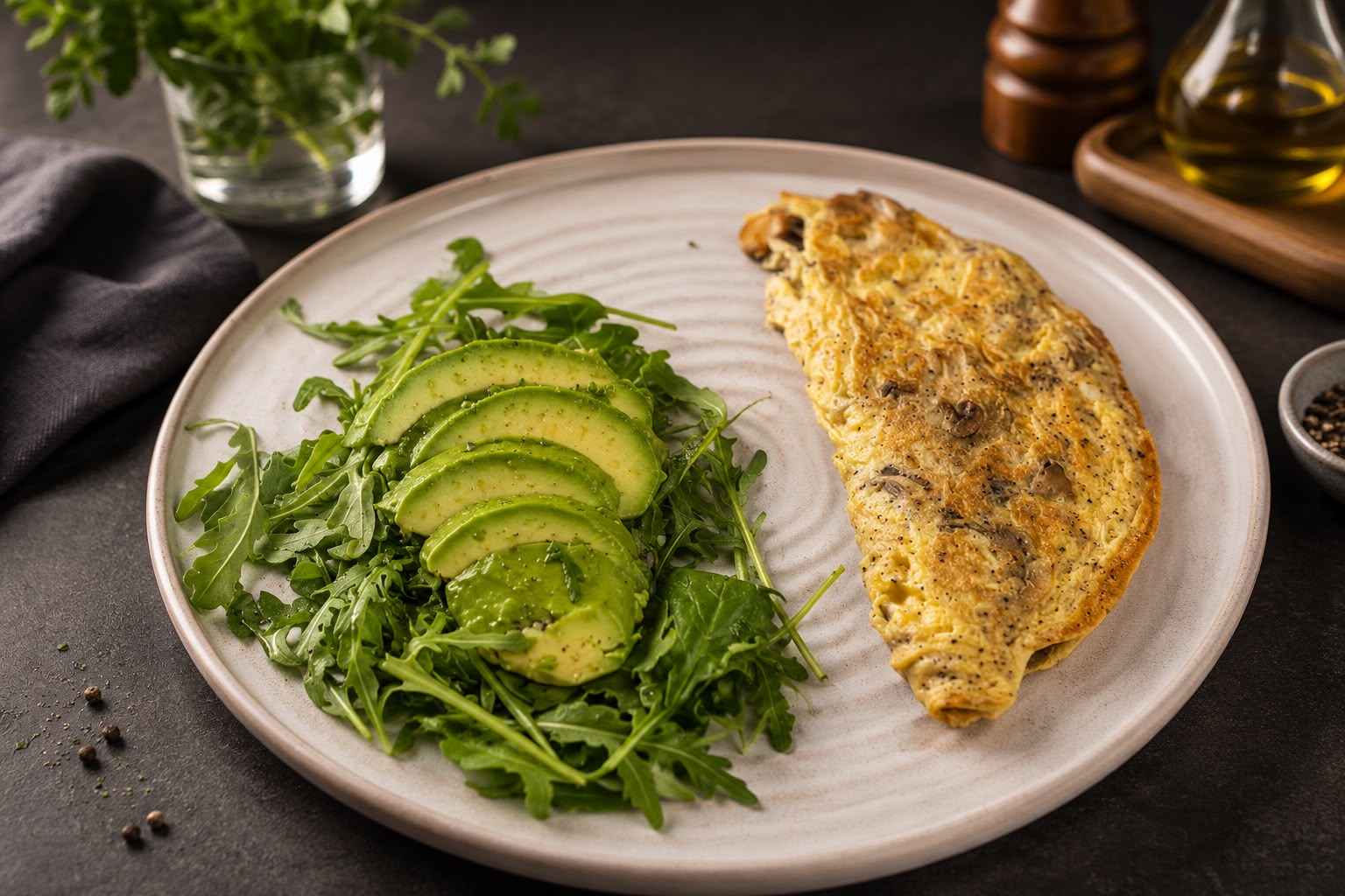 MUSHROOM OMLETTE HIGH PROTEIN